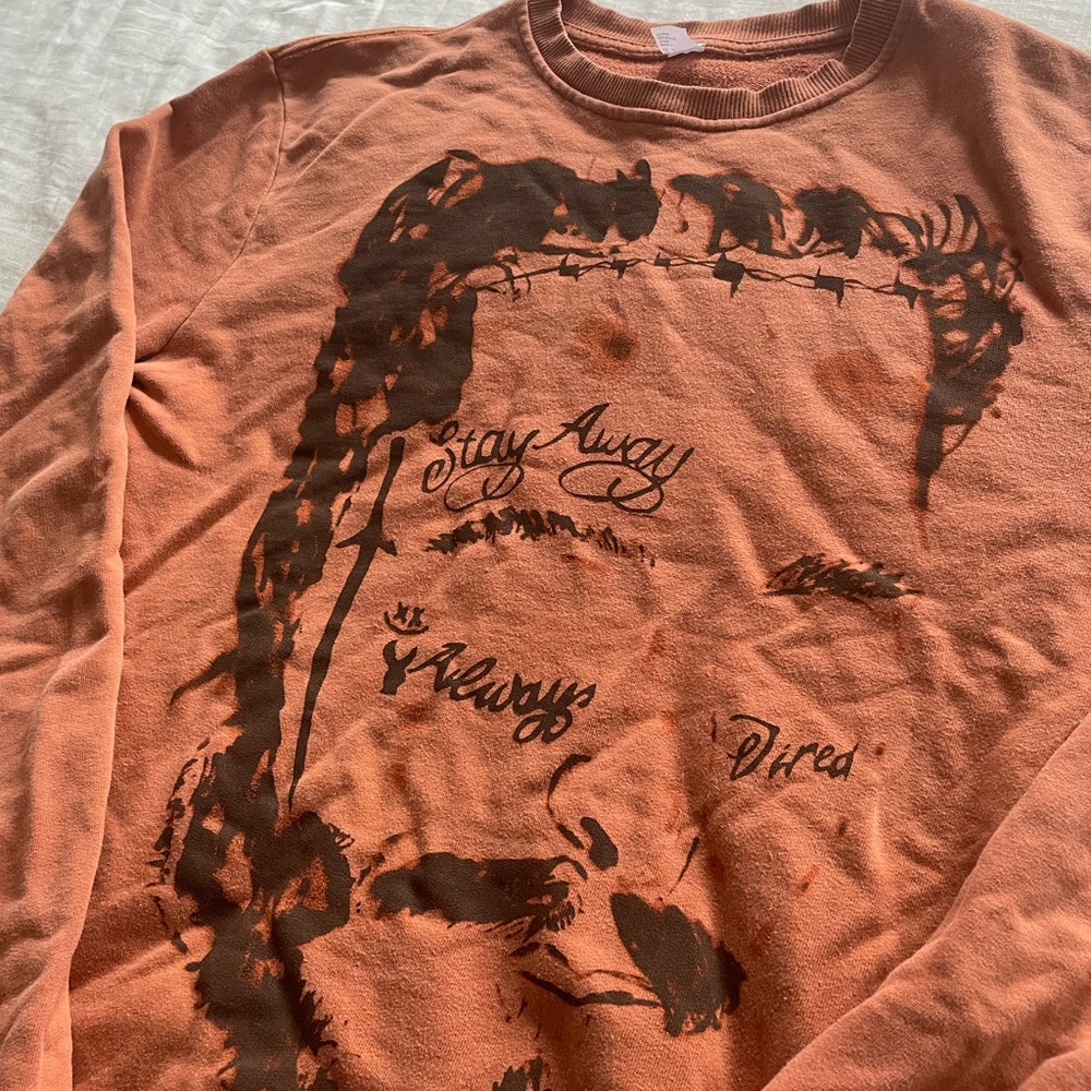Post Malone Rust Orange Graphic Sweatshirt